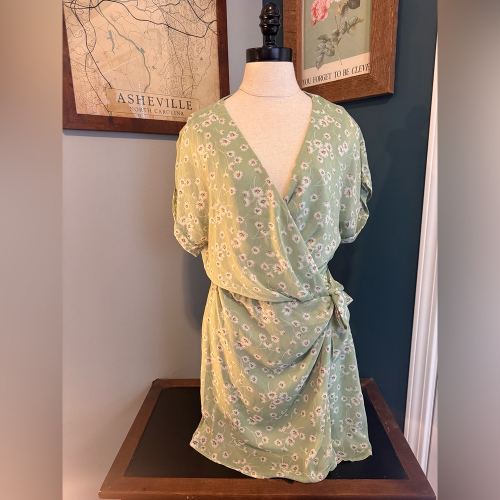 Floral Green Midi Dress